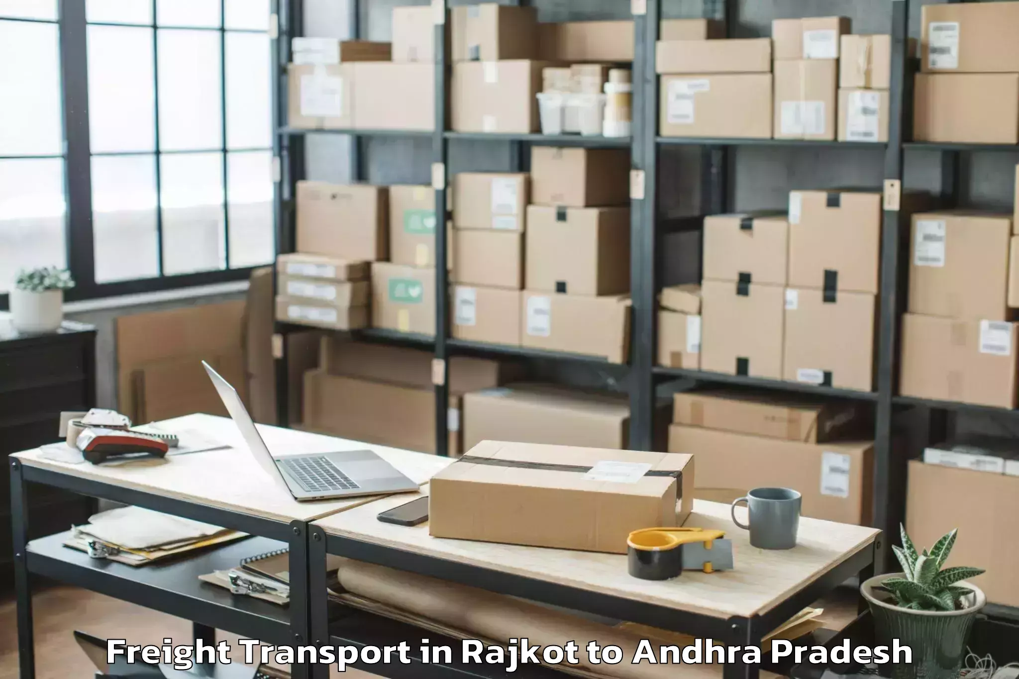 Top Rajkot to Ramabhadrapuram Freight Transport Available